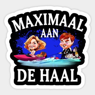 Dutch T-Shirt Willem Alexander & Maxima Funny Cartoon Dutch Text Tee Netherlands Royal Family T Shirt Holland Orange Top Kings Day Outfit Sticker